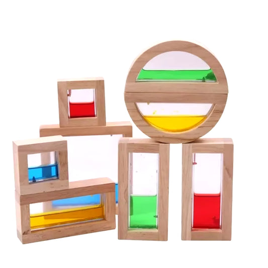 Wooden Rainbow Stacking Blocks 