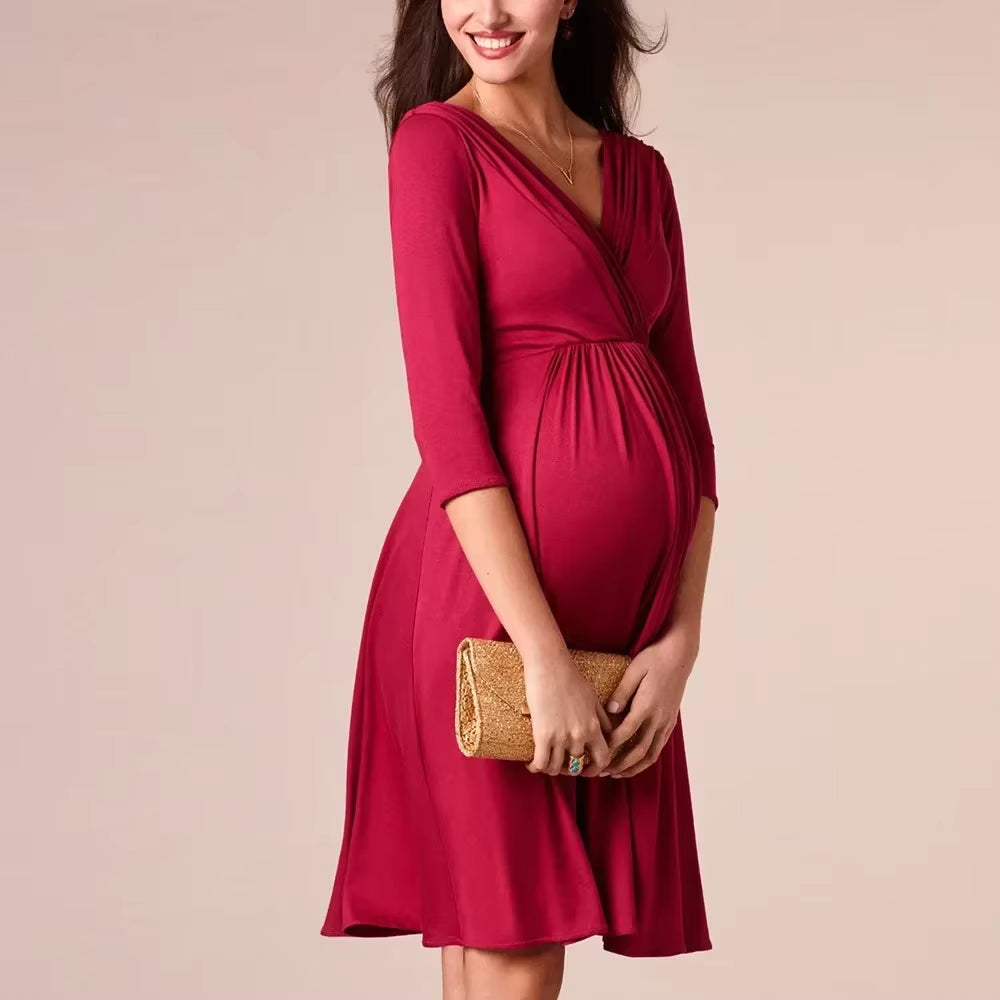 3/4 sleeve Maternity dress