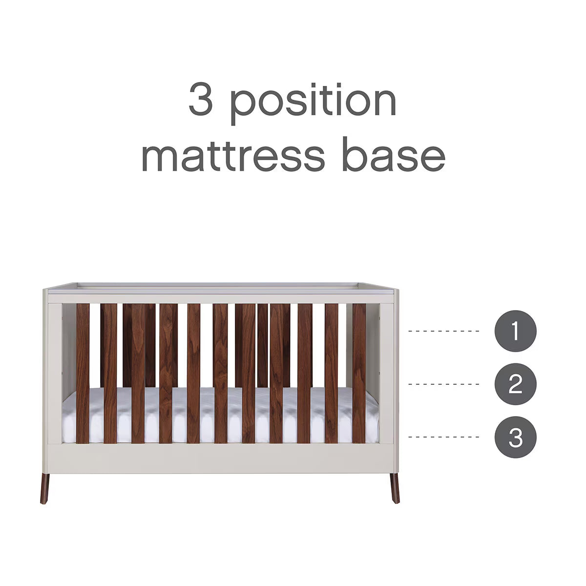 Fuori 4 Piece Nursery Set, Sand & Walnut