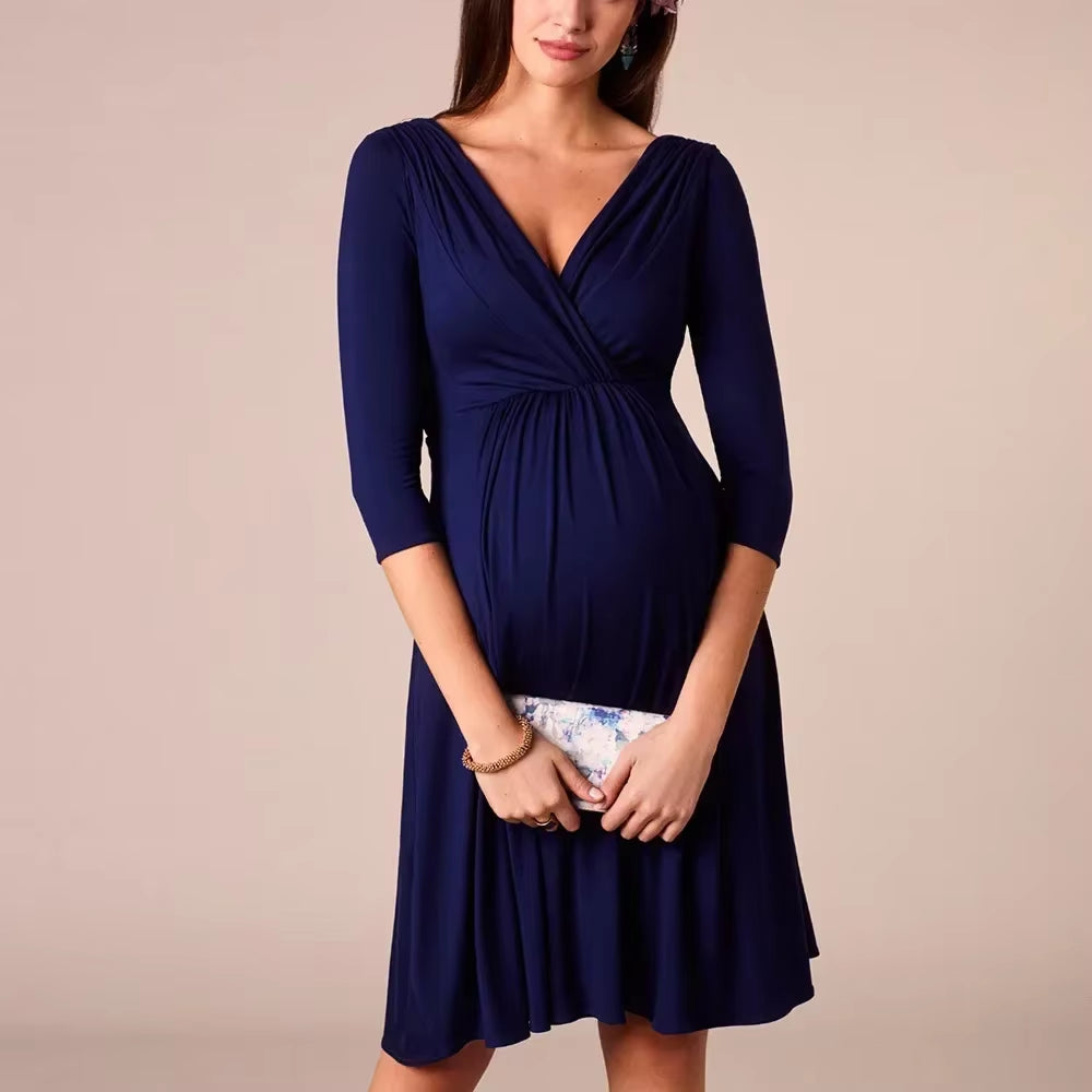 3/4 sleeve Maternity dress