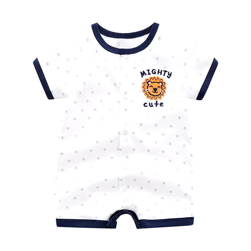 Summer Brands Newborn Baby Rompers Short Sleeve Cartoon Cotton Jumpsuits Baby Infant Baby Clothes for Girls Boys' Clothing Sets