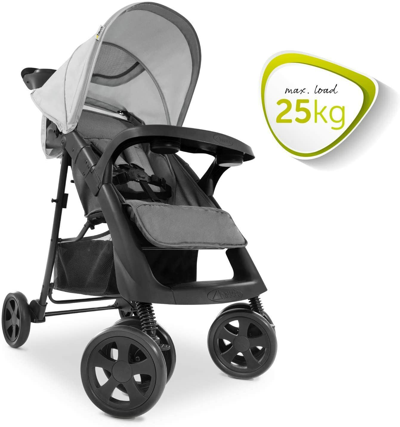 Hauck Shopper Neo II Pushchair Pram Buggy Stroller Grey+Raincover 