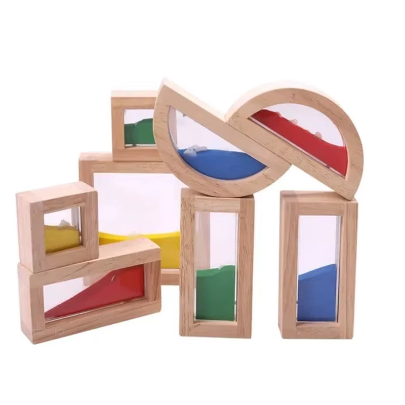 Wooden Rainbow Stacking Blocks 