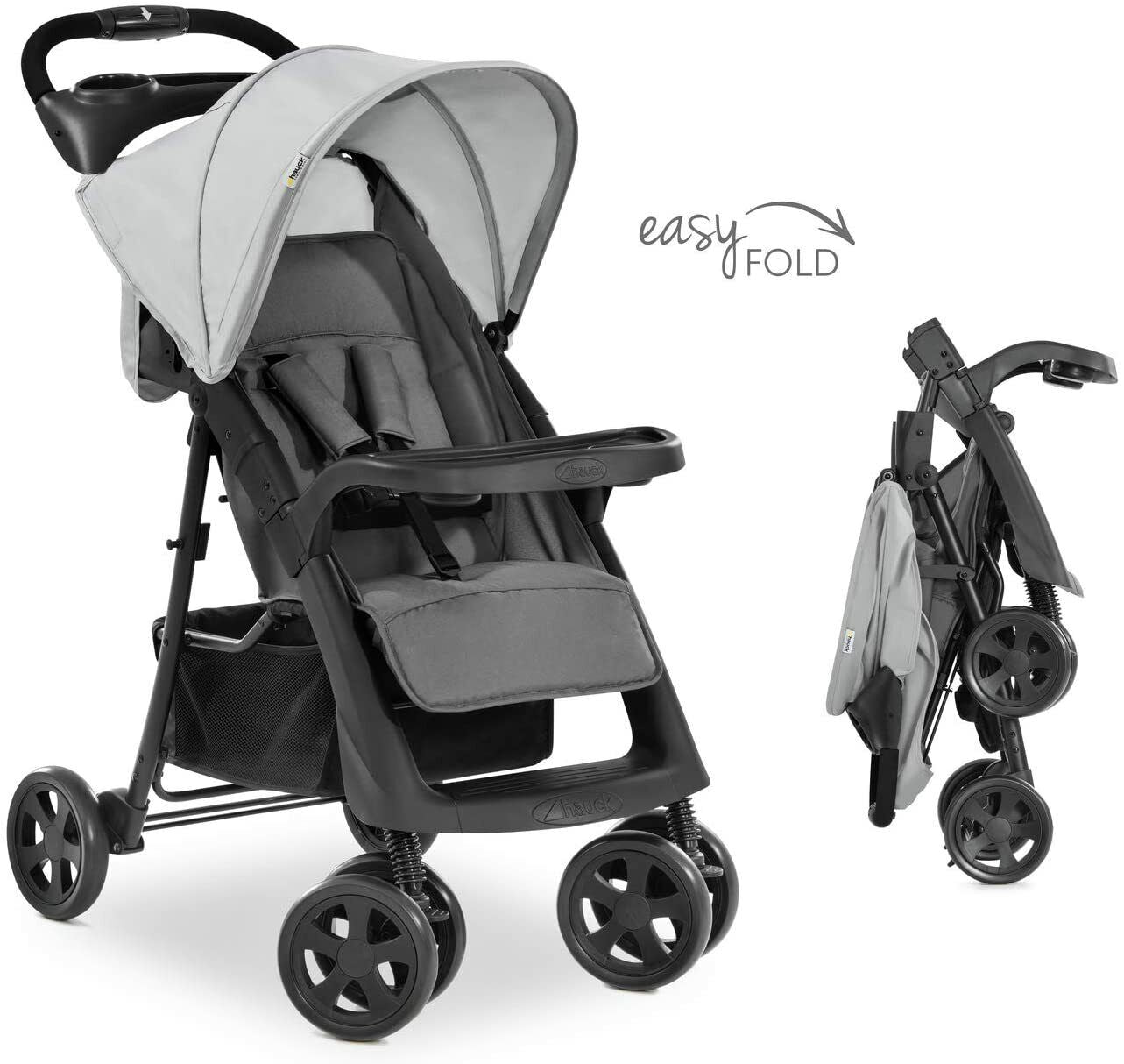 Hauck Shopper Neo II Pushchair Pram Buggy Stroller Grey+Raincover 