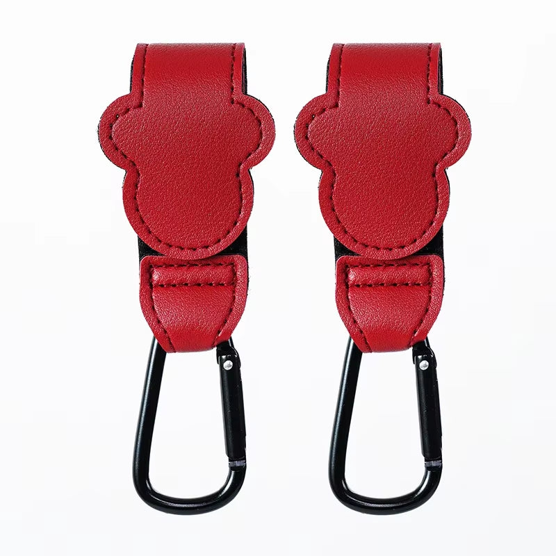  PU Leather Adjustable Pram Hook 