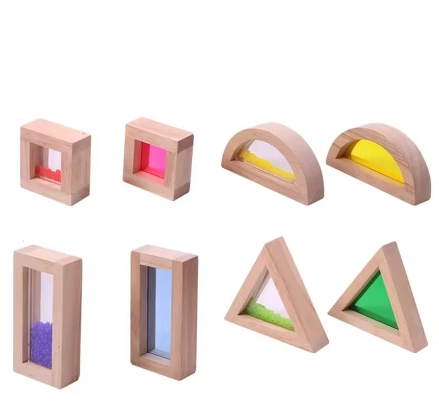 Wooden Rainbow Stacking Blocks 