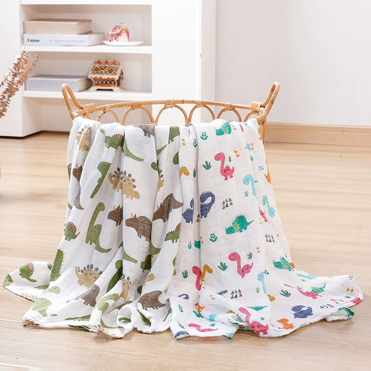 2Pieces/Set 70% Bamboo+30% Soft Cotton Baby Swaddle Wraps 