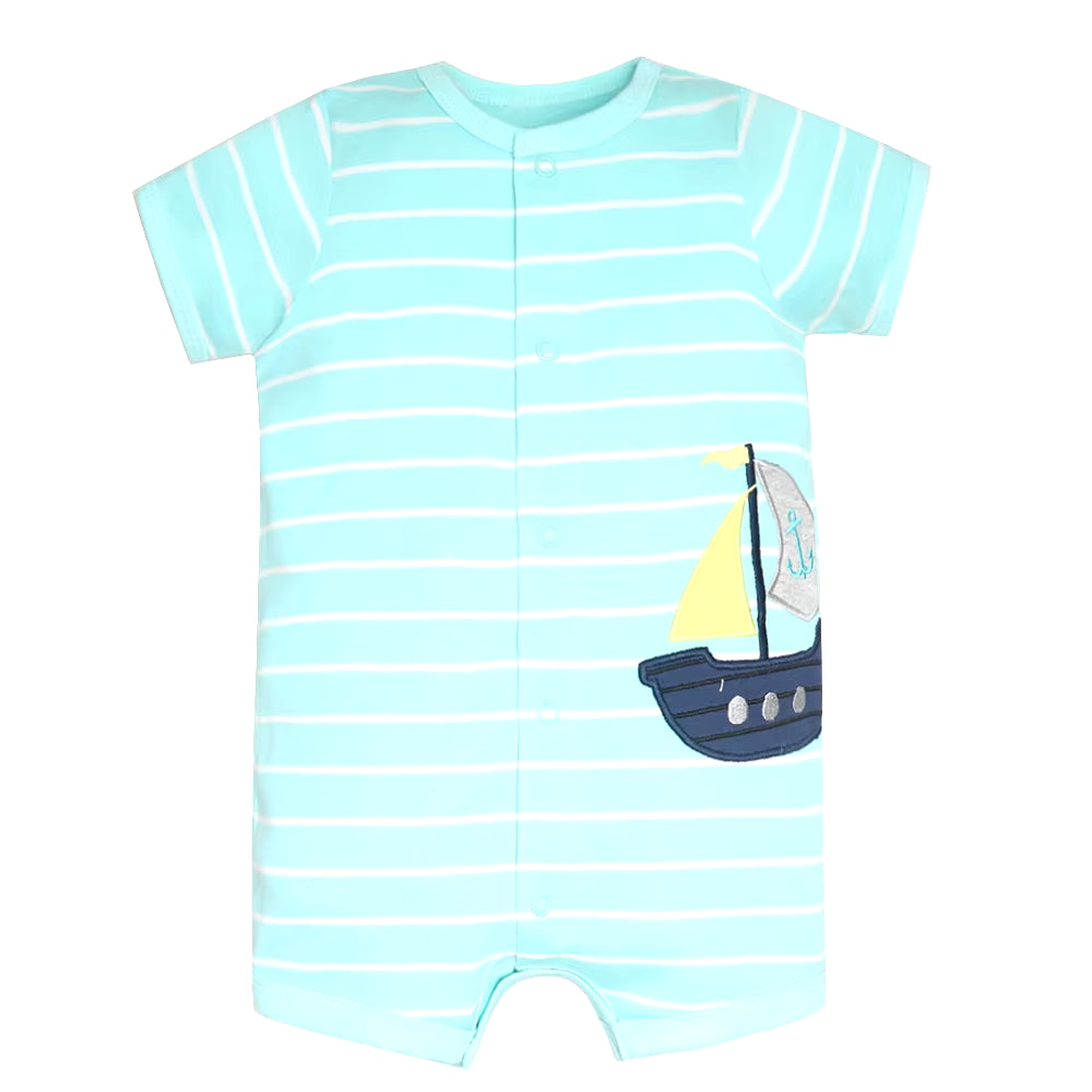 Summer Brands Newborn Baby Rompers Short Sleeve Cartoon Cotton Jumpsuits Baby Infant Baby Clothes for Girls Boys' Clothing Sets