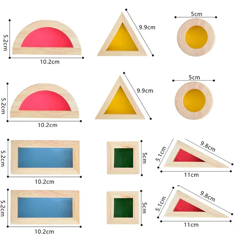 Wooden Rainbow Stacking Blocks 