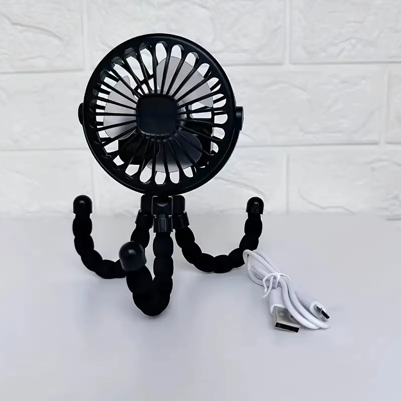 Baby Stroller Fan USB Bladeless Small Folding Fans 